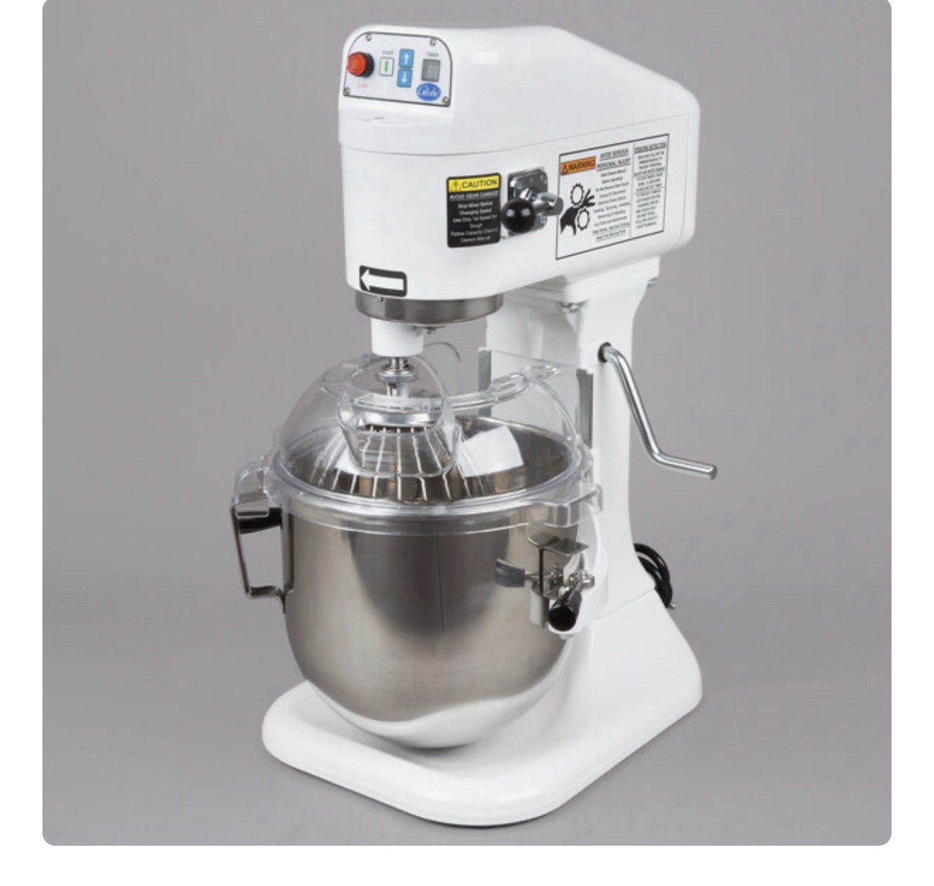 Globe SP08 8 Qt. Bowl Lift Countertop Mixer with Guard & Standard Accessories –