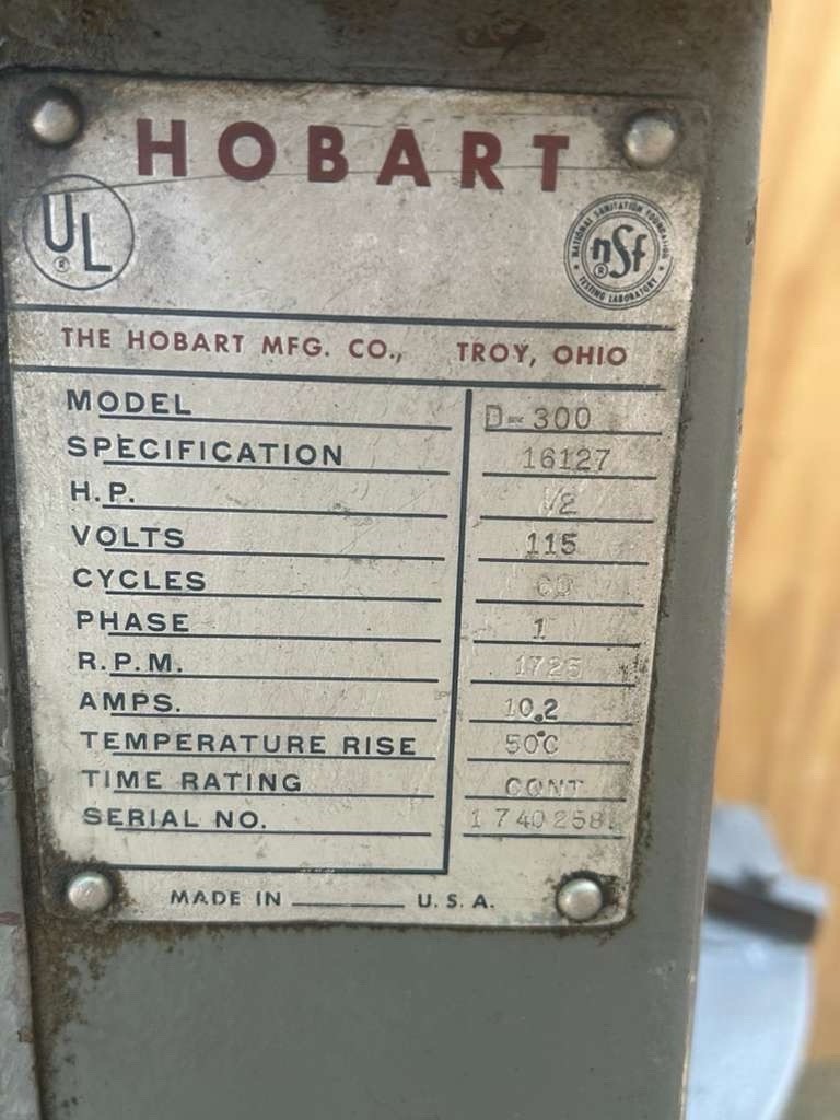 Hobart D300 – 30 Qt Mixer