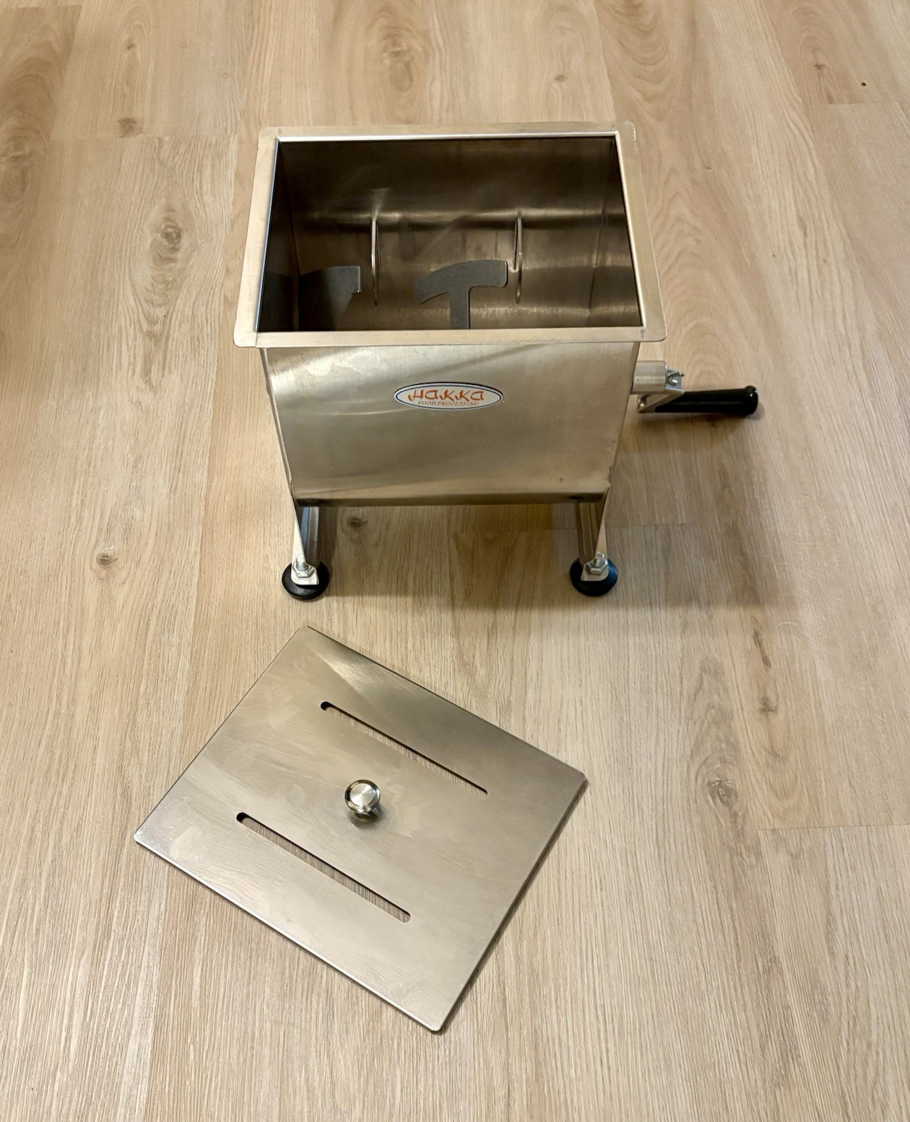 Hakka Manual Meat Mixer 20lbs 10L Sausage Mixing Food Mixer Fixed Tank Machine