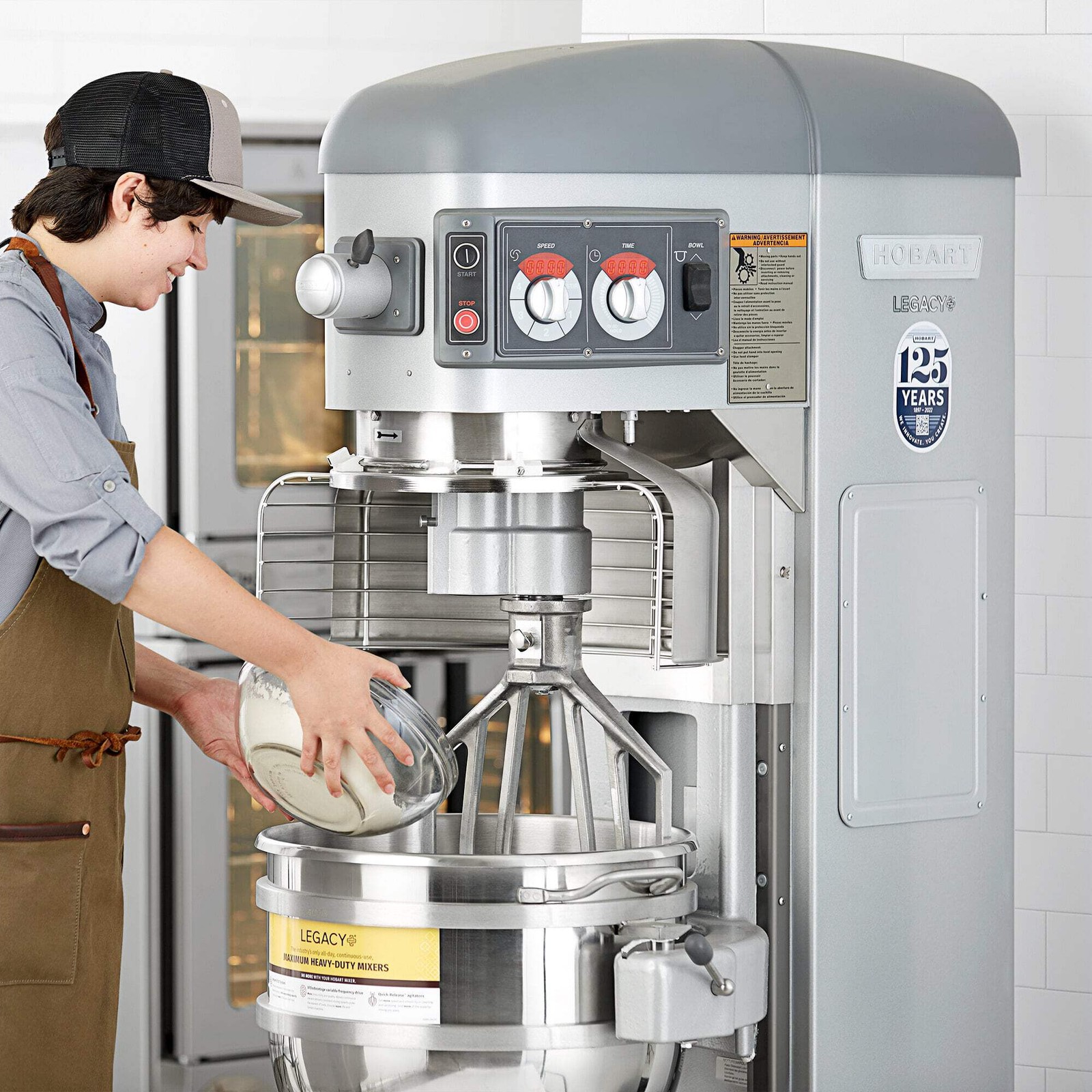 Hobart 60 Qt. Planetary Floor Mixer with Guard & Standard Accessories, 240V/3ph