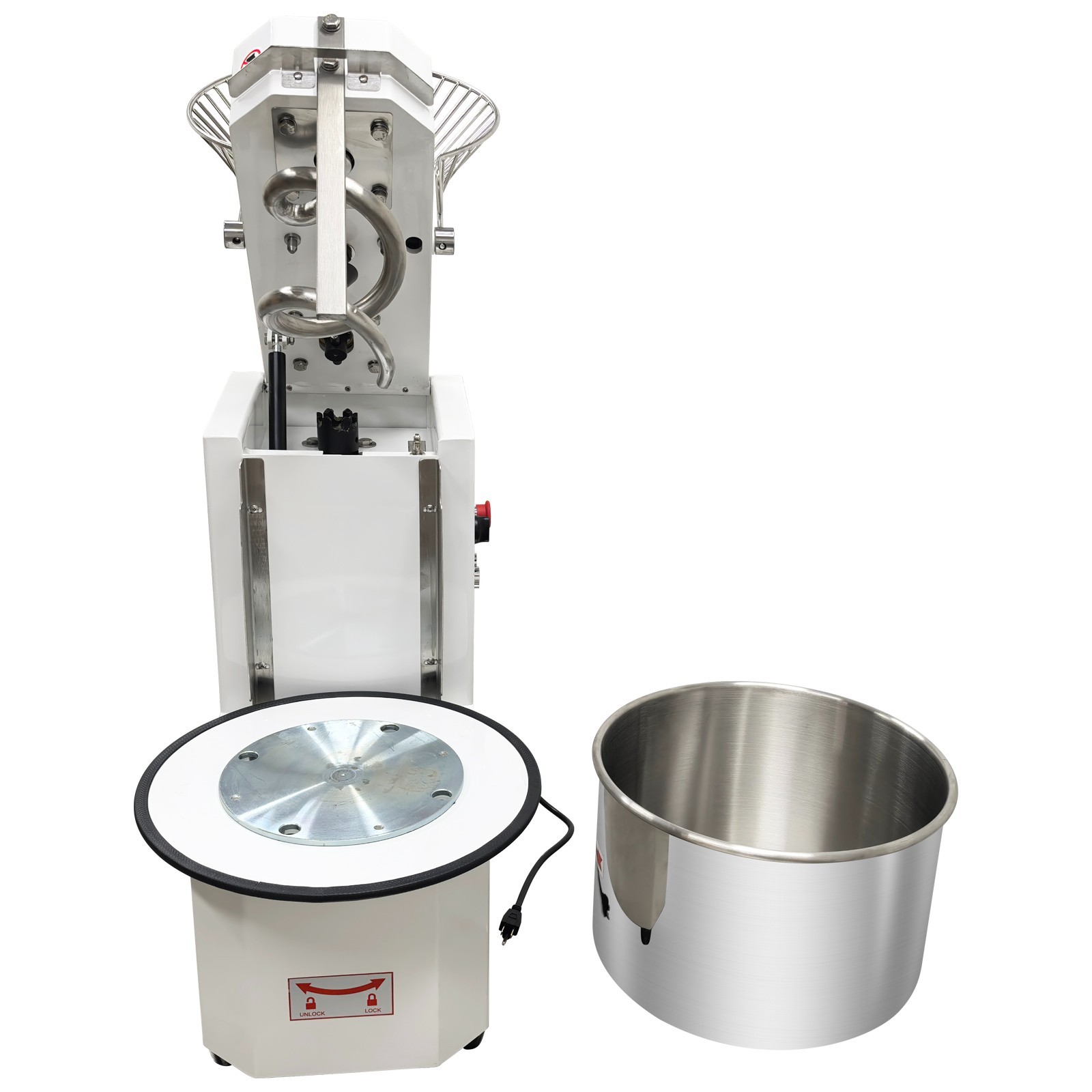 110V 20L Commercial Dough Mixer Spiral Stand Mixer, Dual Speed & Dual Action