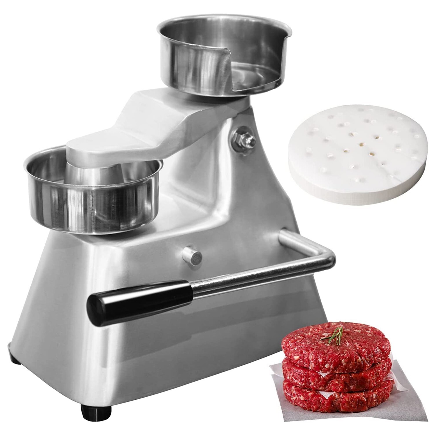 Hakka Commercial 2 in 1 Food Processor Meat Mixer with Burger Press Patty Maker