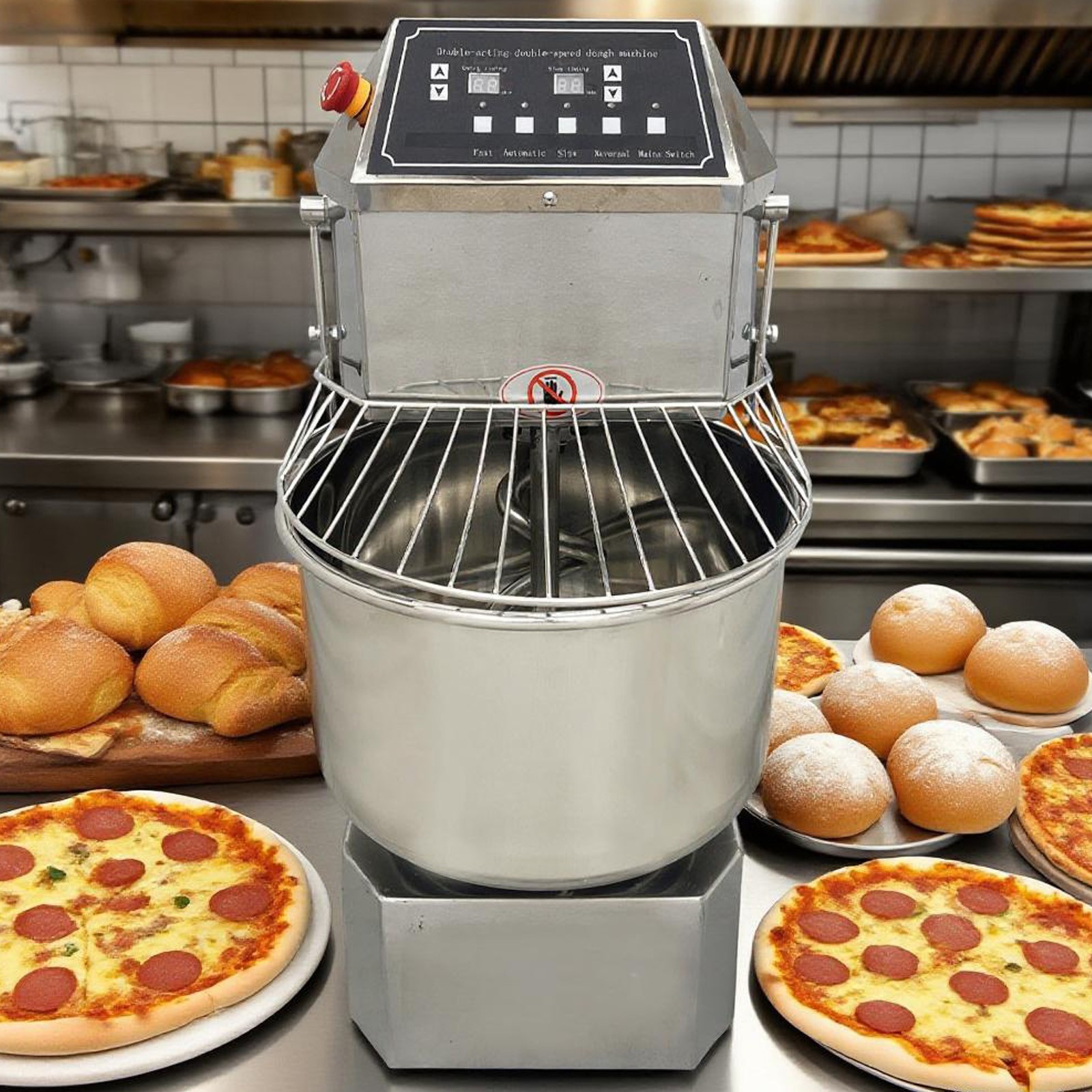 110V 20QT Commercial Mixers Dough Mixer Machine Dual Speed Dual Action Variable