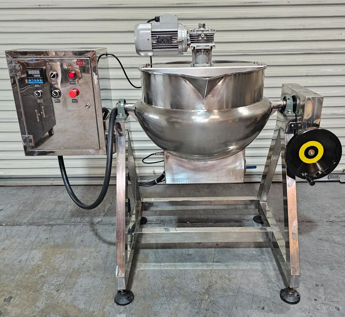 Stainless Steel Cooking Jacket Kettle with Automated Scraper Mixer