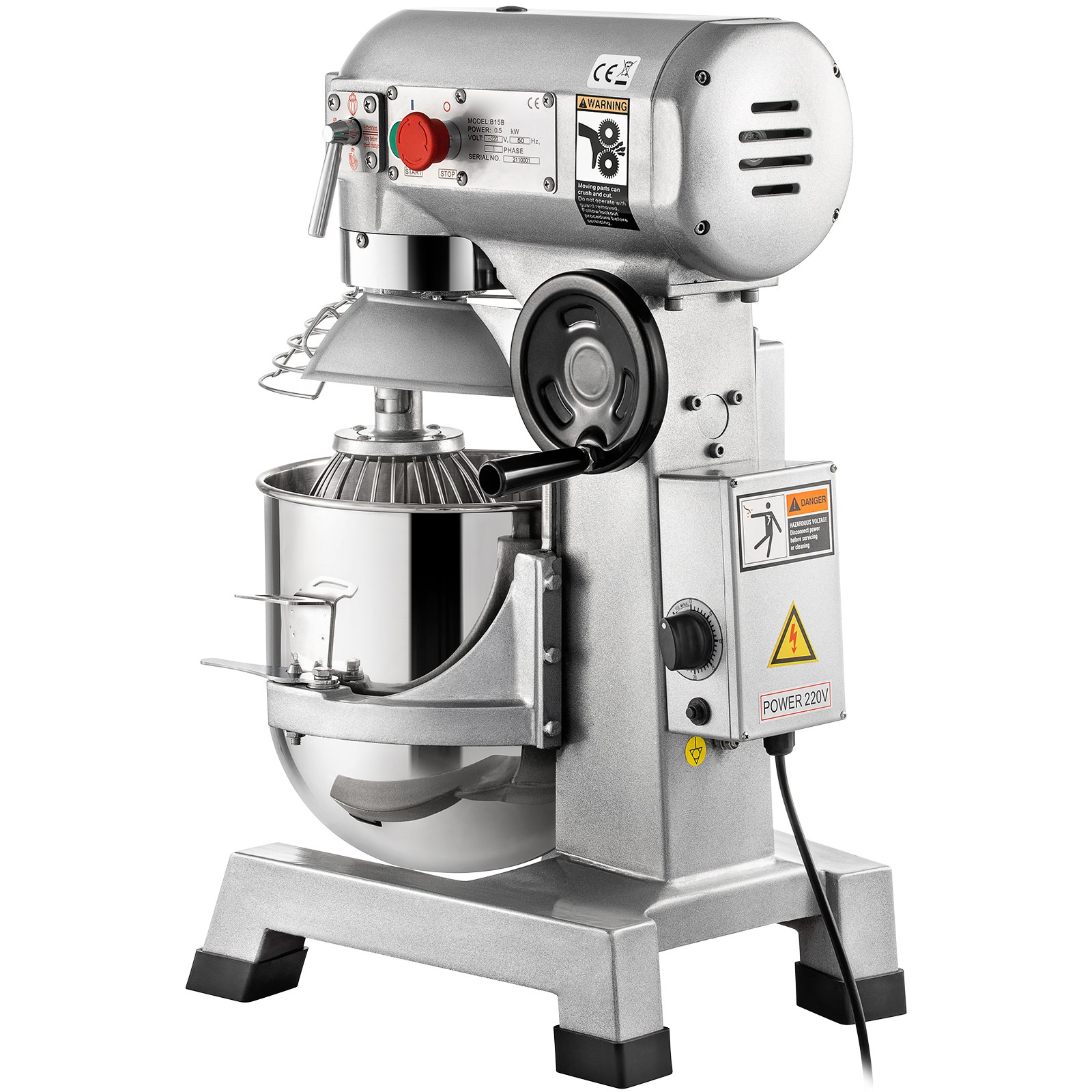 Uimoso Commercial Electric Food Mixer Stand Mixer 20Qt Dough Mixer 3 Speeds 750W