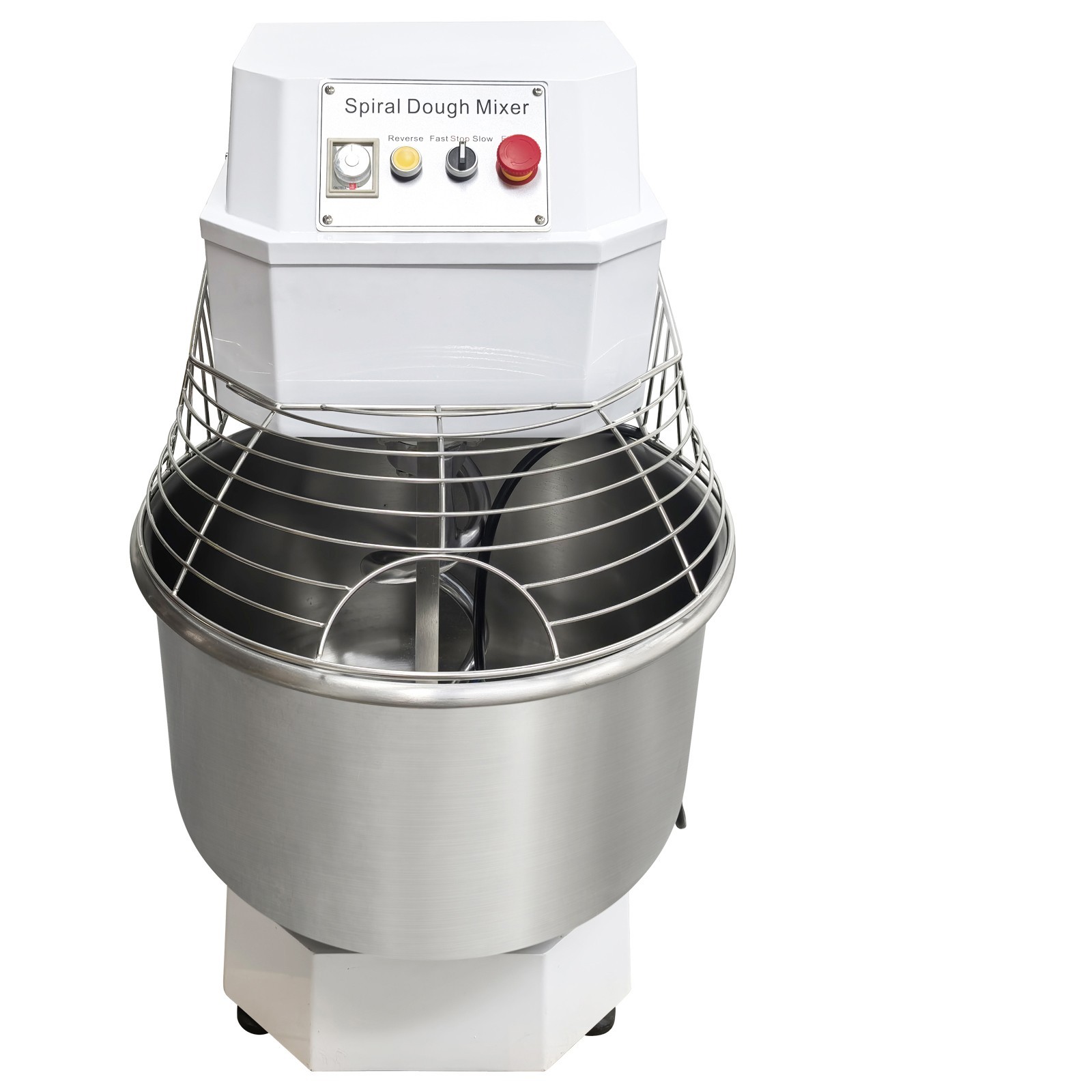 80L Commercial Dough Mixer, 220V 3 Phase Double Acting Double Speed Spiral Mixer
