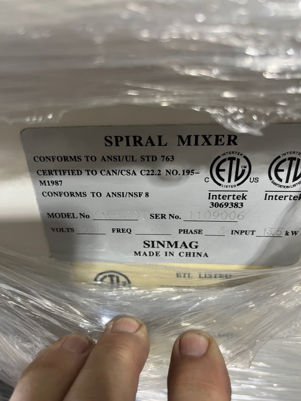 American Baking Systems SM-200T Spiral Mixer 220V 3-Phase – ABS Baking