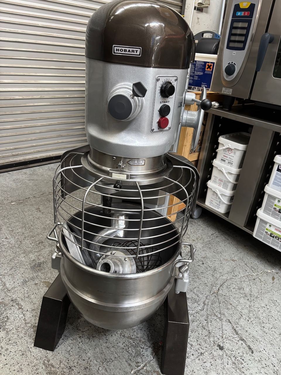 60 Quart Hobart H-600T Mixer Timer Bowl Safety Cage With 3 Attachments 3PH #5307
