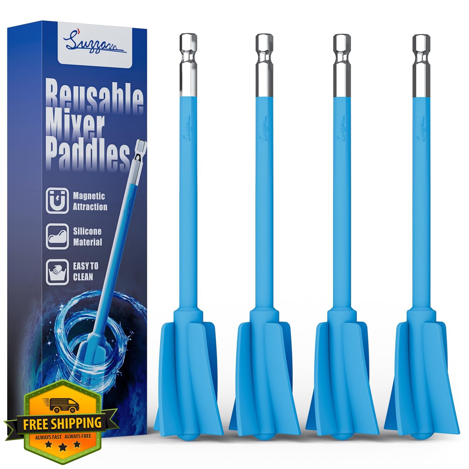 Suzzam Silicone Resin Mixer Paddles 4-Piece Epoxy