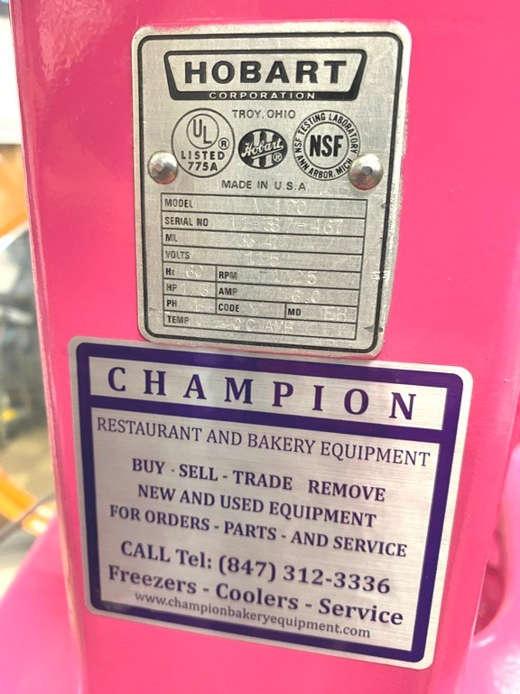 Mixers/ 12 Qt Hobart A-120 Pink 12 Qt Refurbished Bench lanetary w/t 4 Attach