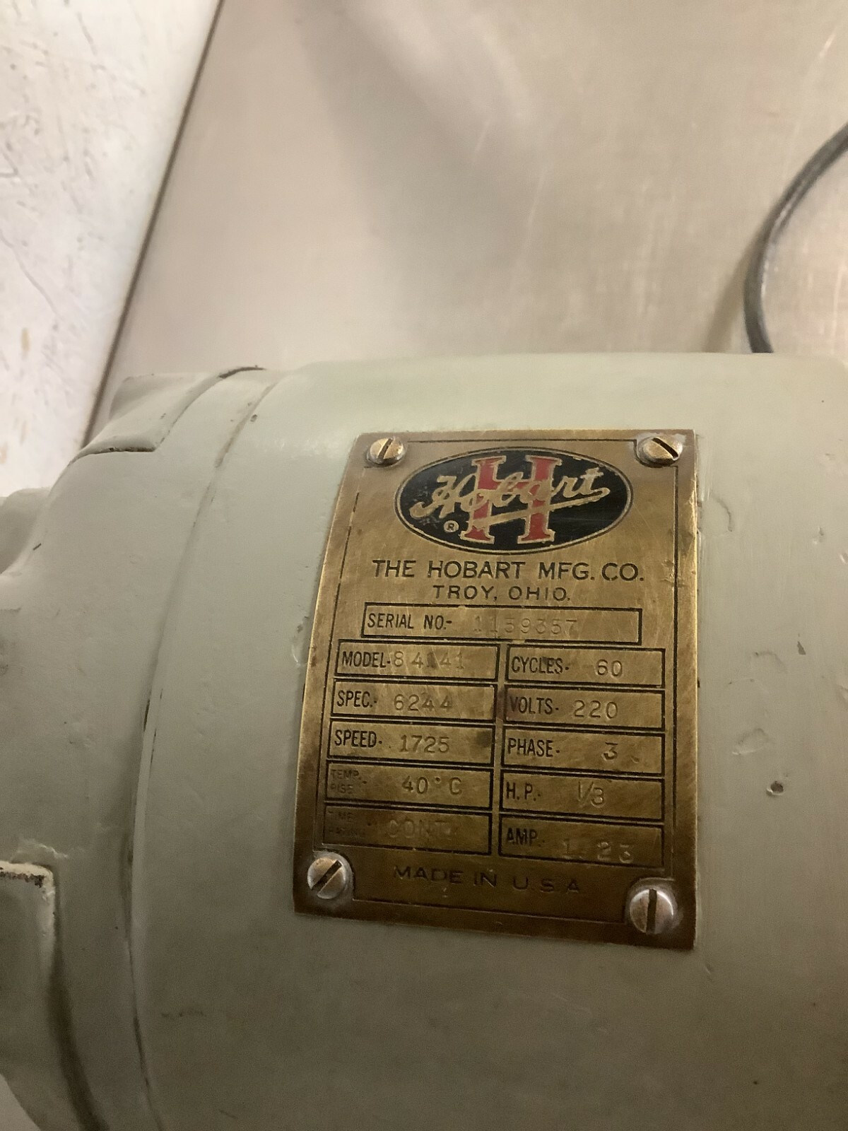 BUFFALO CHOPPER HOBART 84141 with meat grinder 220V 3PH TESTED