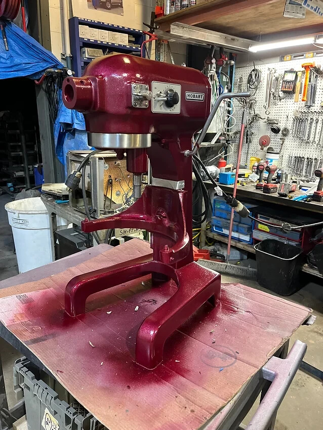 Hobart A200 20 Quart Mixer – Beautiful Red Color! Newly Painted!