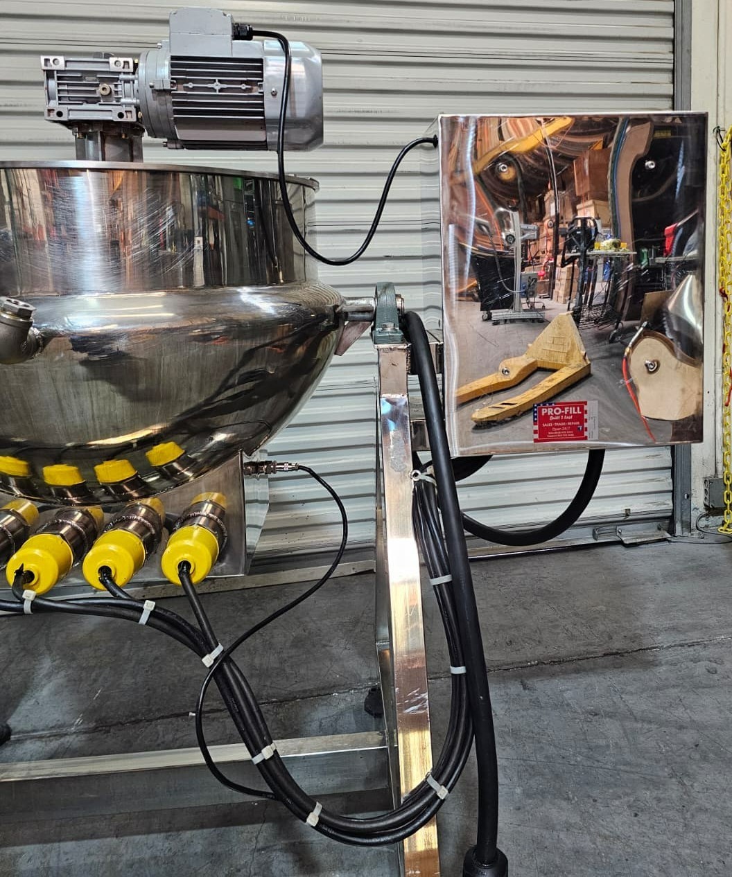 Stainless Steel Cooking Jacket Kettle with Automated Scraper Mixer
