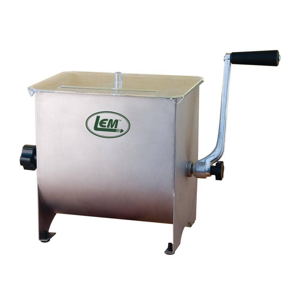 MightyBite 20 lb. Stainless Steel Manual Meat Mixer, 9.6 qt.