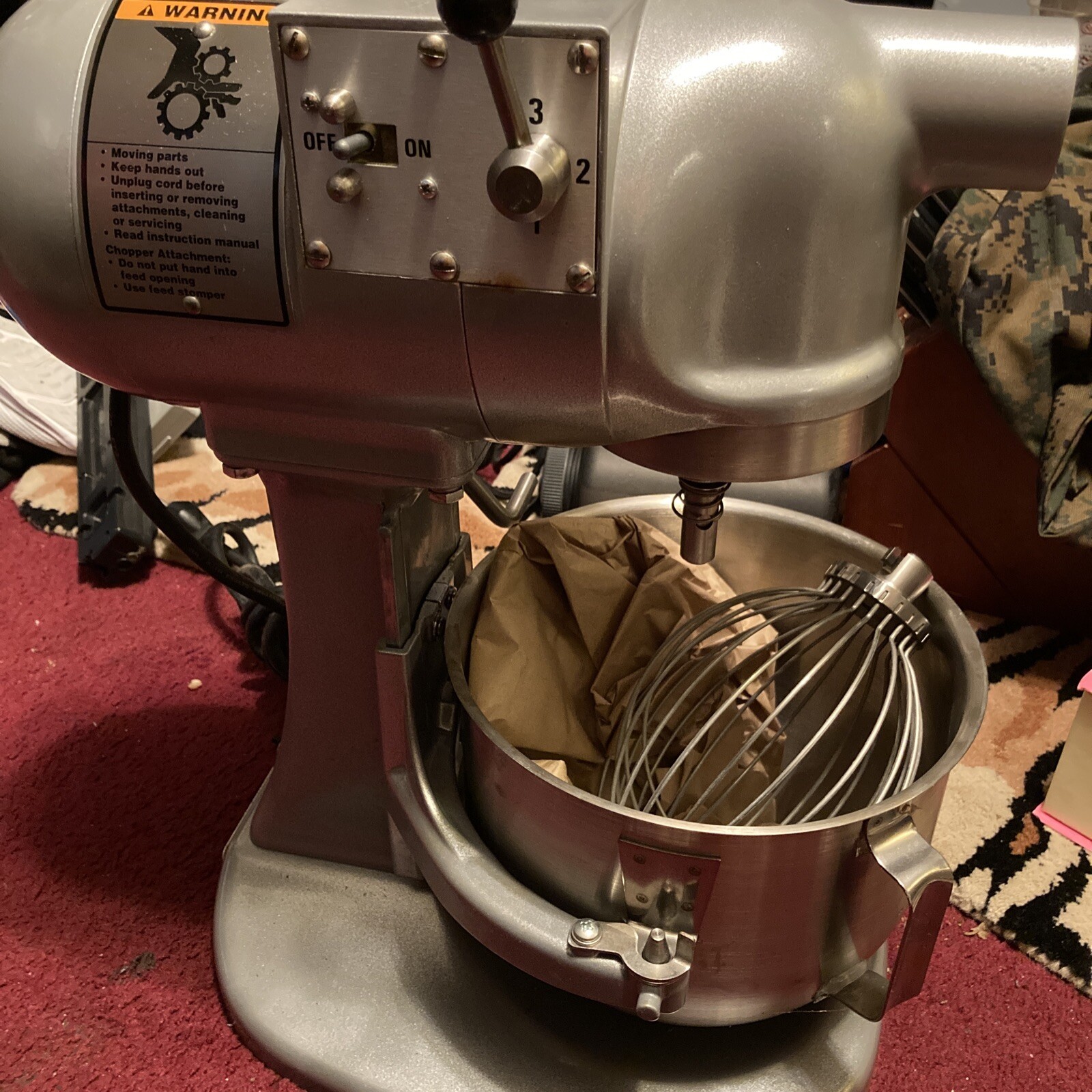 Hobart 5 Qt. Bowl Lift Countertop Mixer with Standard Accessories, 120V, 1/6 hp