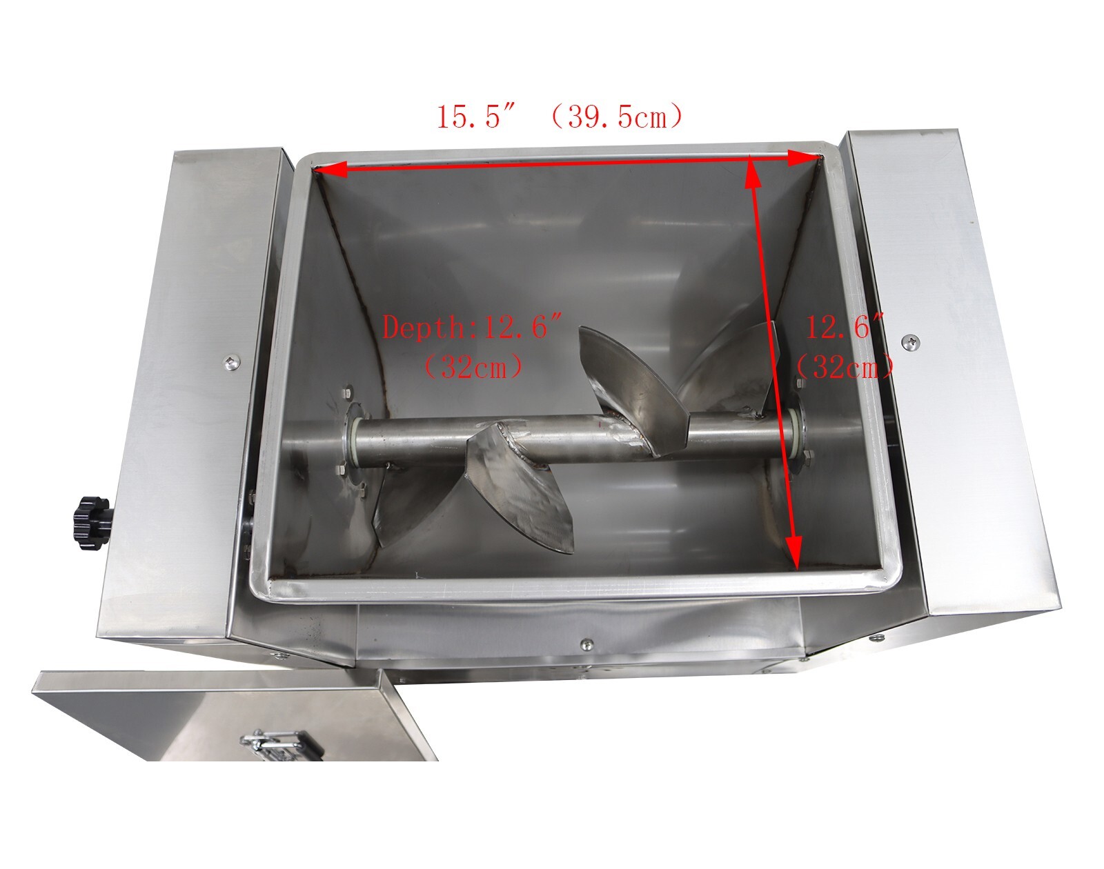 30L Capacity Electric Meat Vegetable Mixer BlenderTilt Tank Stainless Steel70RPM