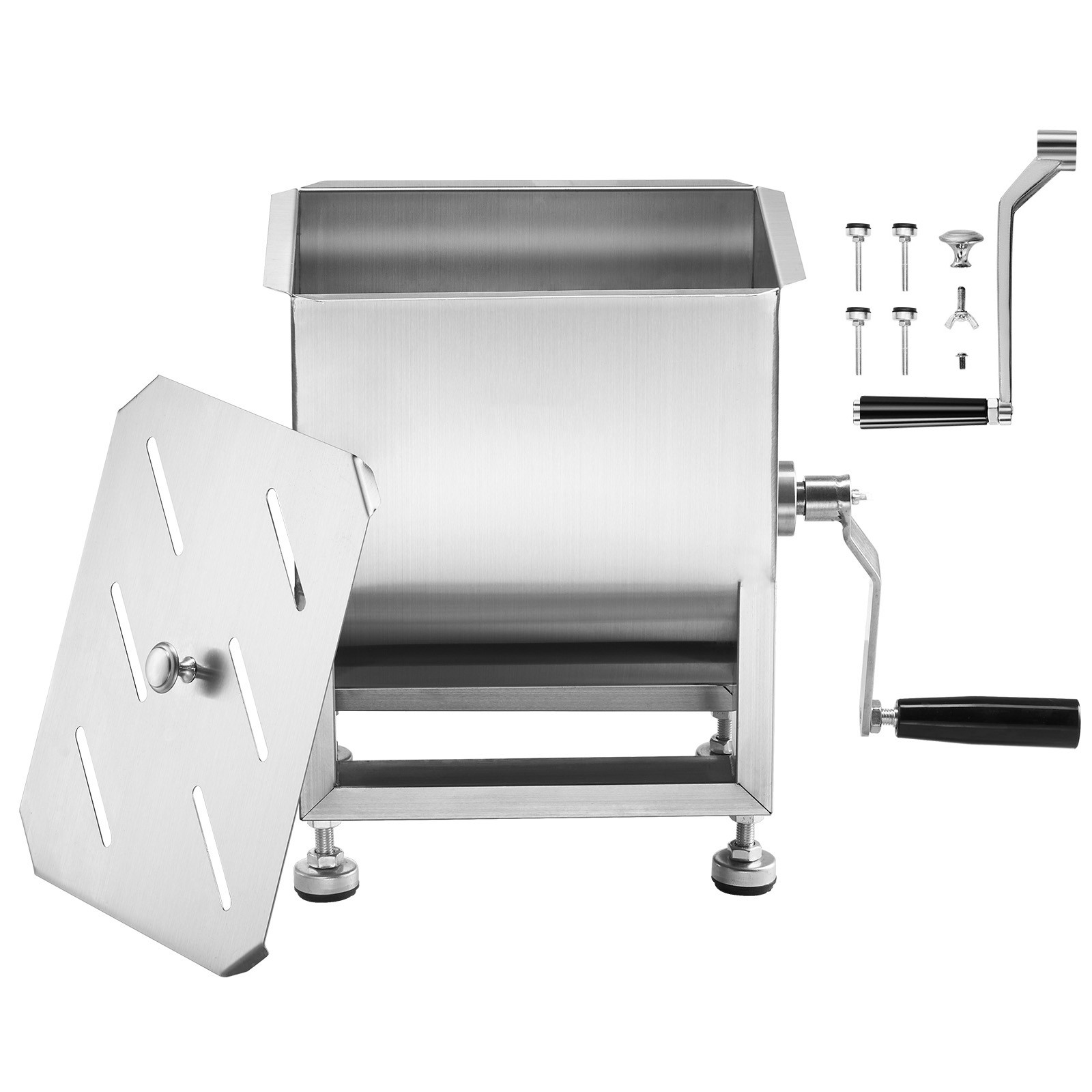 Manual Meat Mixer 15LB Fixed Tank Mixing Max Hand Meat Sausage Mixer Machine
