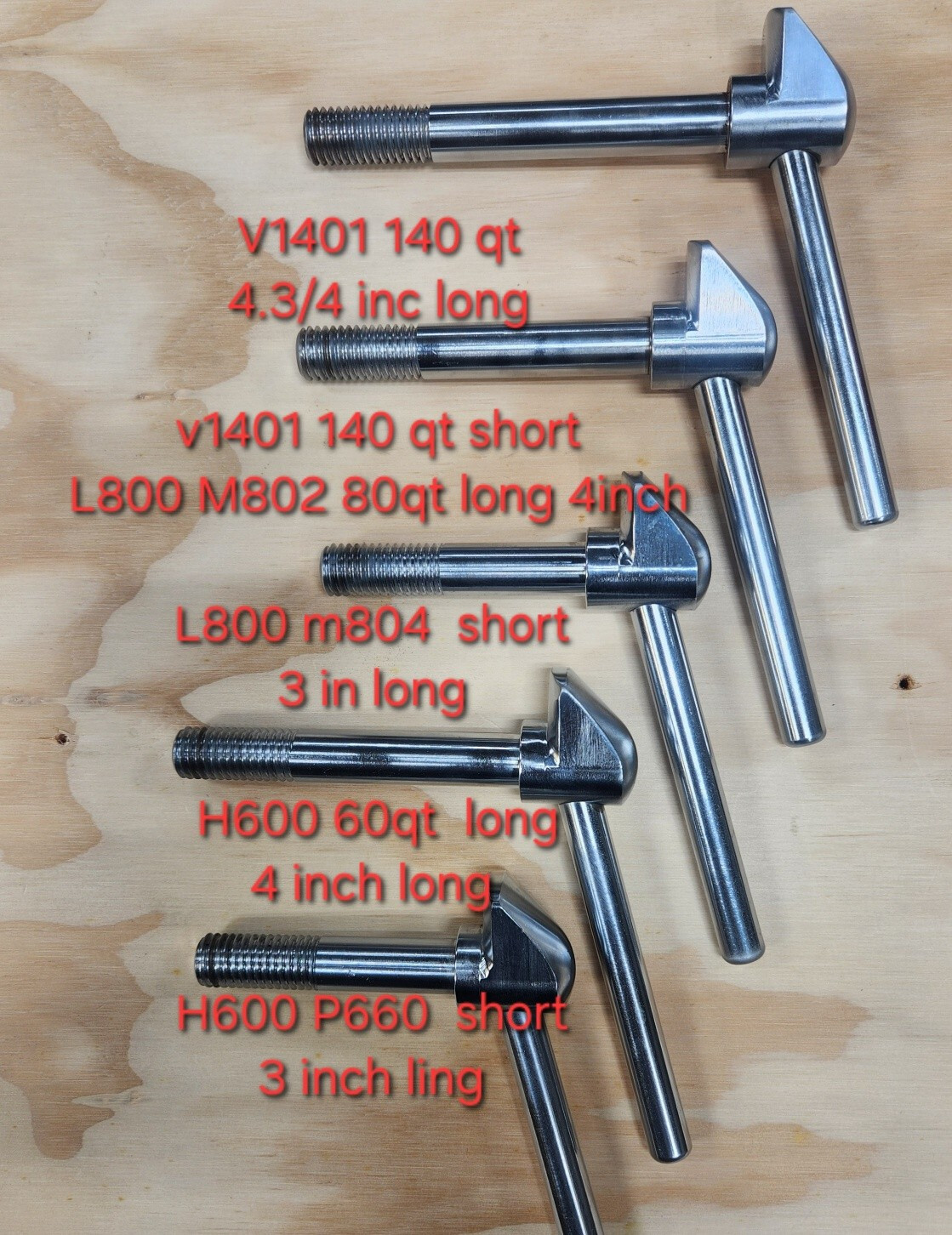 Hobart H600 P660 L800 M802 V140 Bowl Clamp handle With Nut & Spring Washer ONE