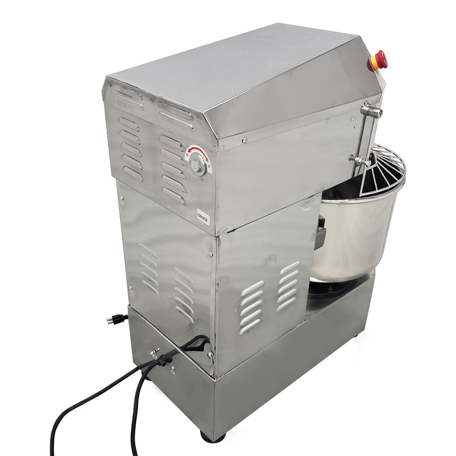 20L Dual Speed Dual Action Dough Mixer 110V Spiral Mixer Speed Time Adjustable