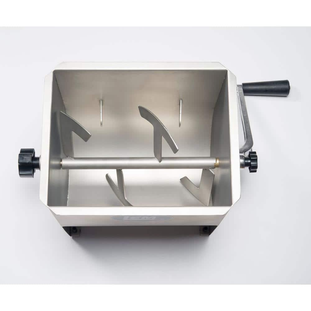 MightyBite 20 lb. Stainless Steel Manual Meat Mixer, 9.6 qt.