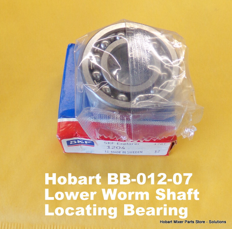 Hobart BB-012-07 Mixer H600, L800, Lower Worm Shaft Locating Bearing