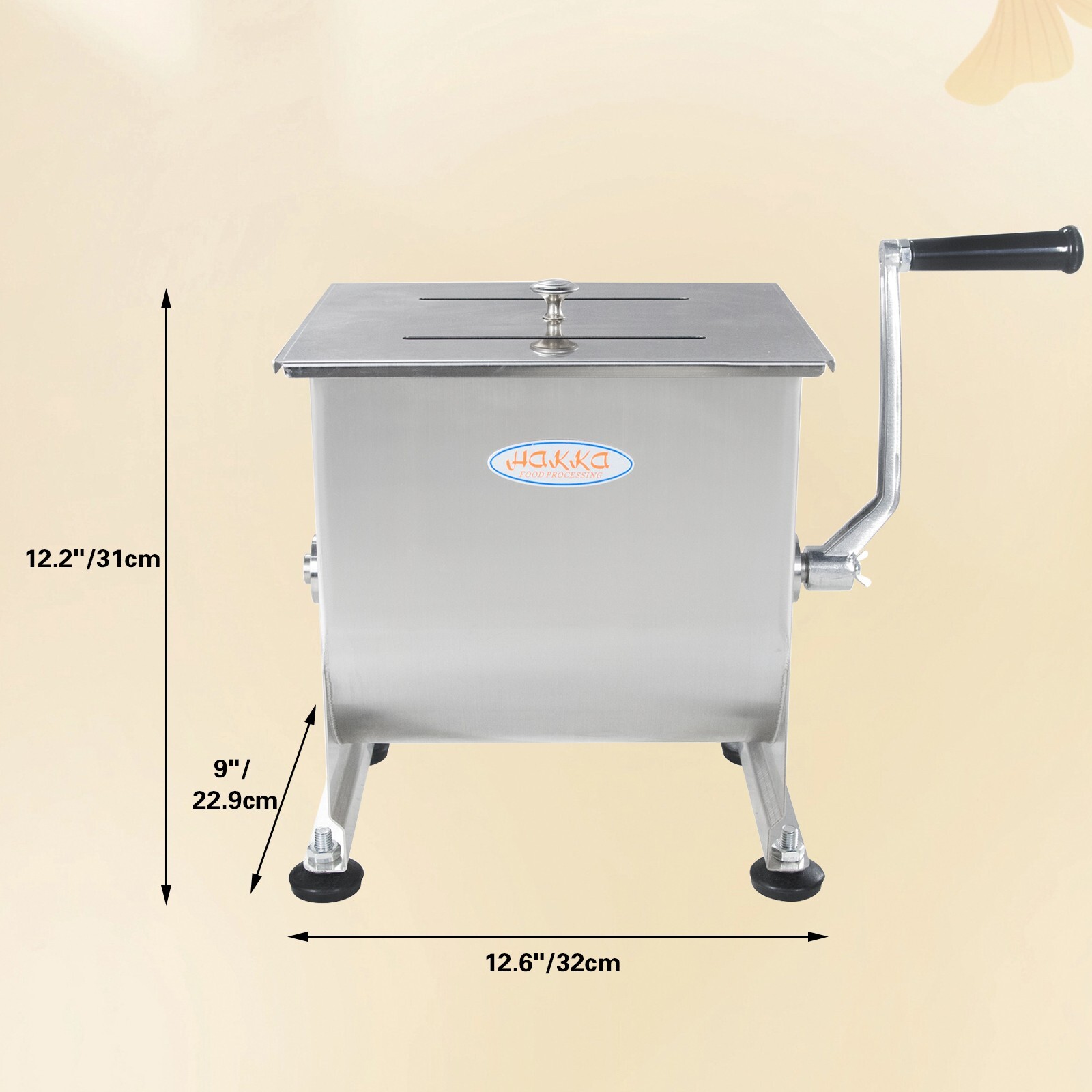 Hakka 20lb 10L Capacity Tank Commercial Manual Meat Mixer Sausage Mixing Machine