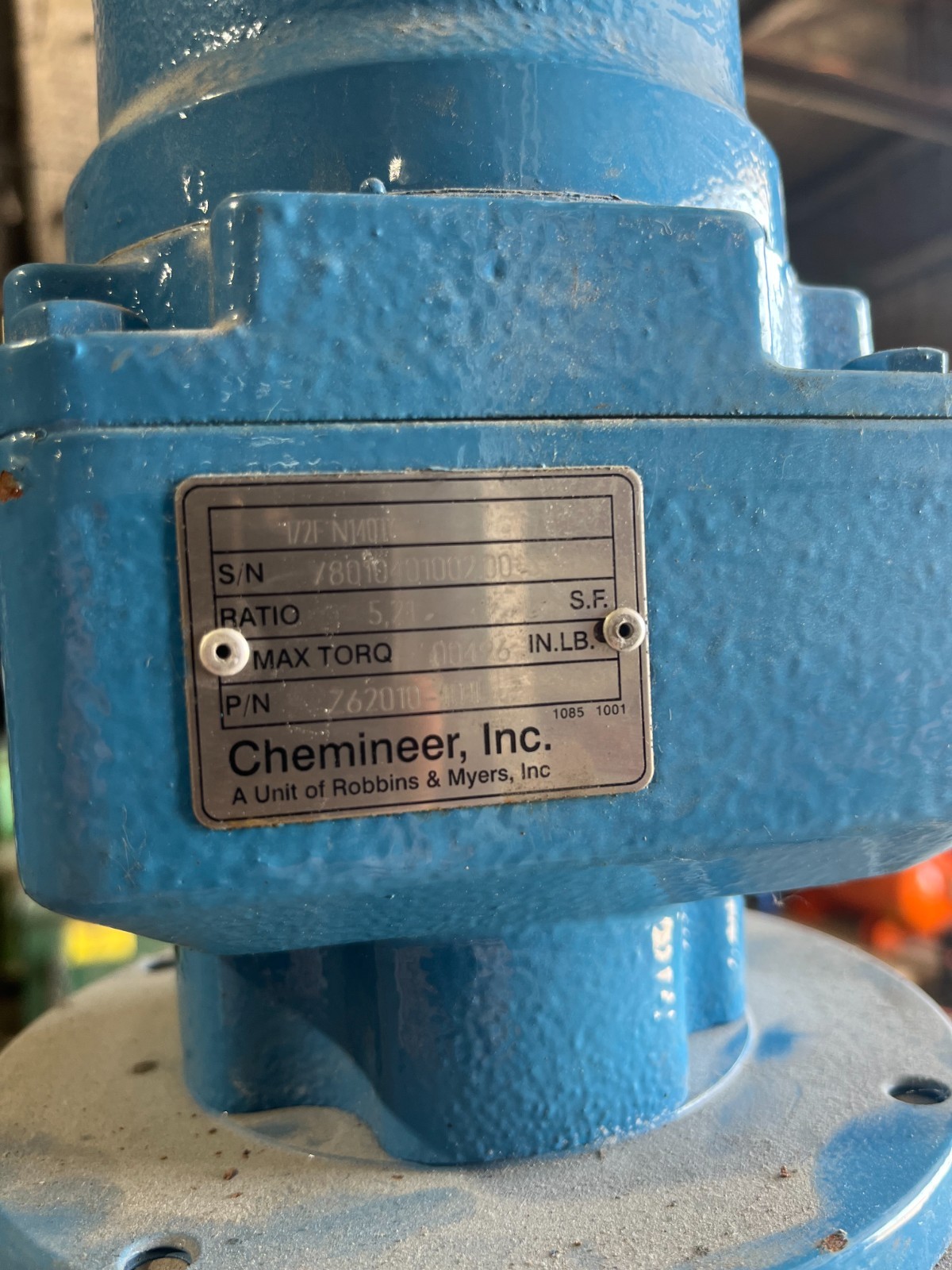 CHEMINEER DT Tank MIXER 1HP 3PH 172FN140TC
