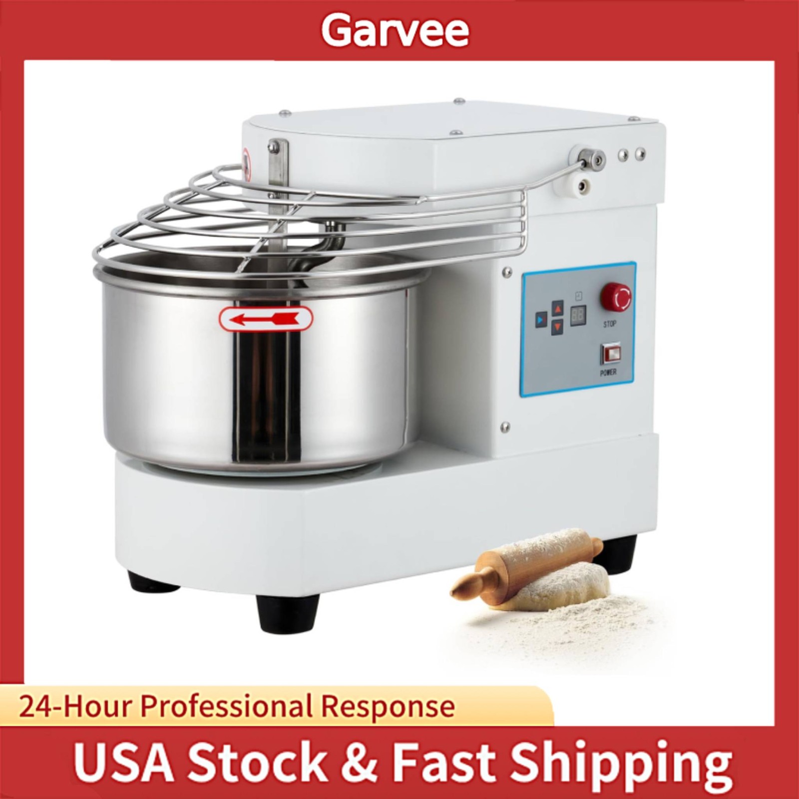 Food-grade Stainless Steel Bowl Fitted Commercial Food Mixer 10.5 Qt 650W Dual R