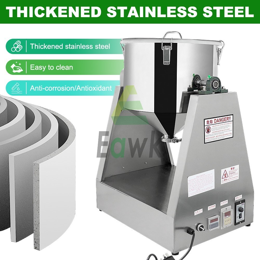 40L Lab Powder Blender 20KG Particle Mixing Machine Food Chemical Mixer 110V New