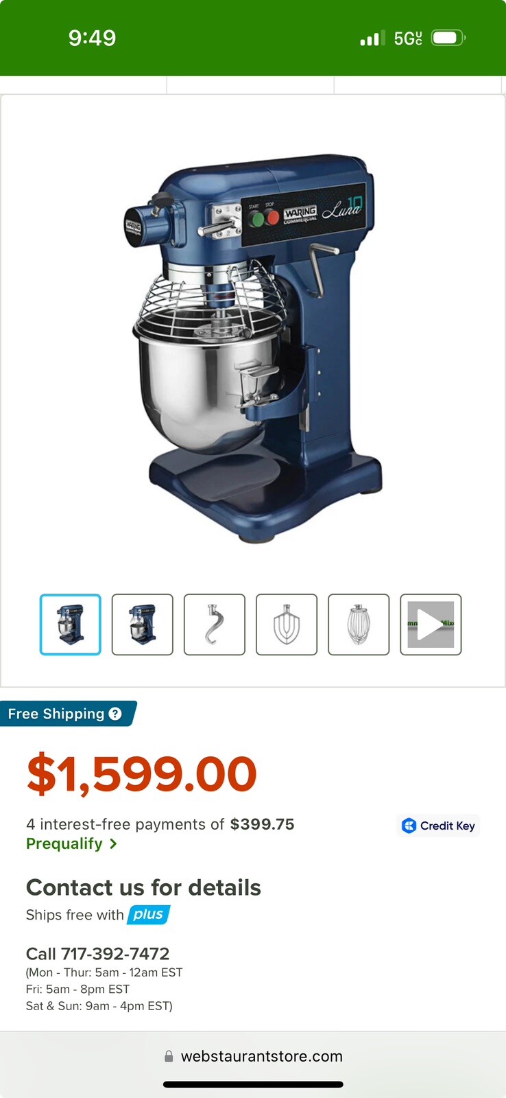 waring commercial mixer