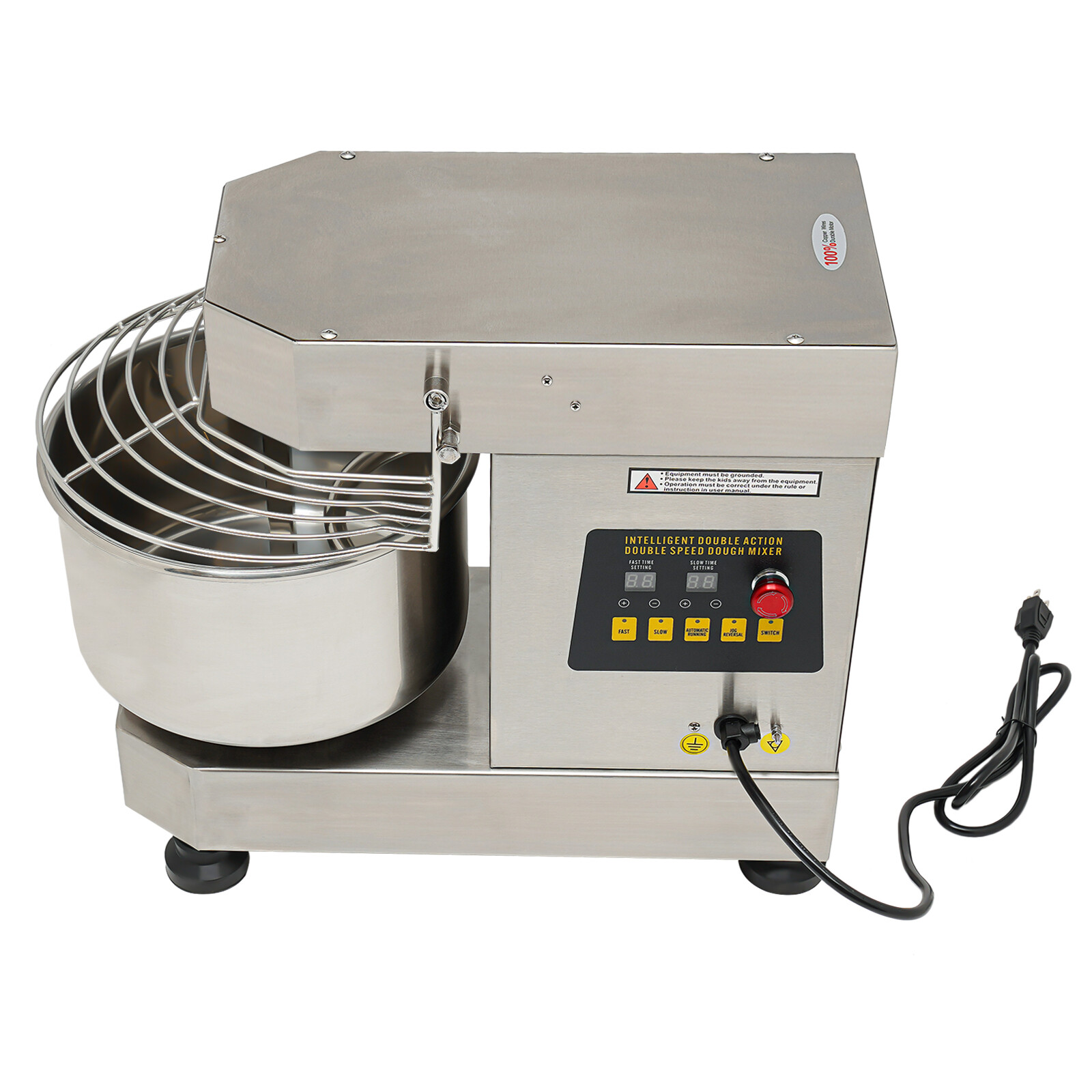 12Qt 2-Speed Commercial Food Mixer Electric Dough Mixer Pizza Bakery Mixer 750W