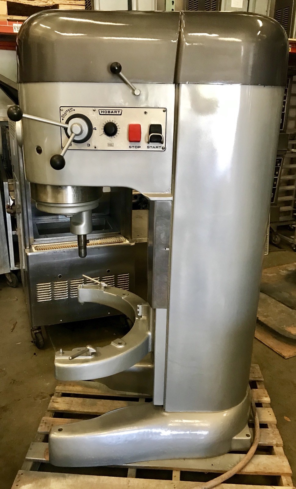 Hobart M802 comes With Stainless Bowl, Bowl Dolly and One Attachment