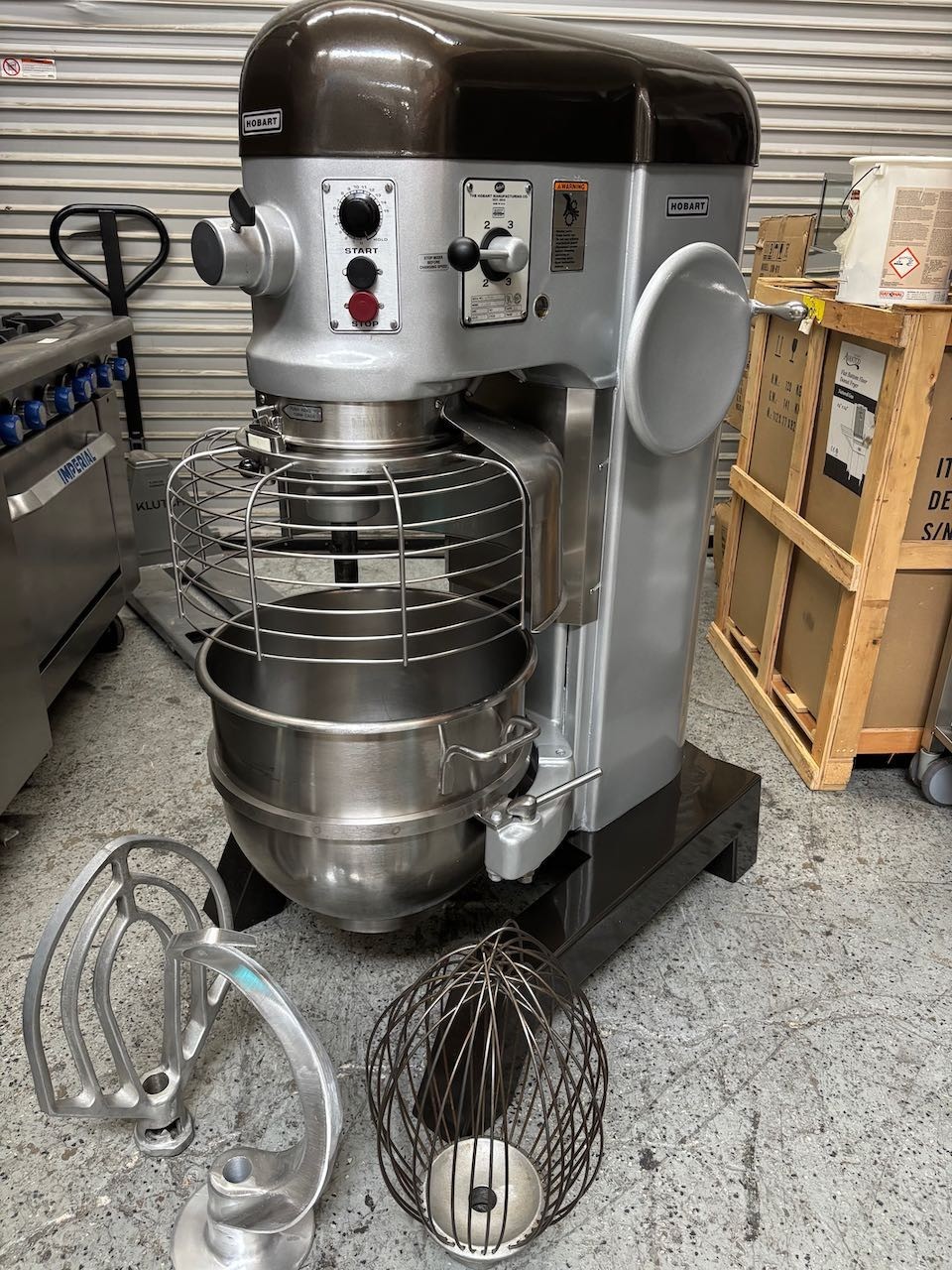60 Quart Hobart H-600T Mixer Timer Bowl Safety Cage With 3 Attachments 3PH #5307