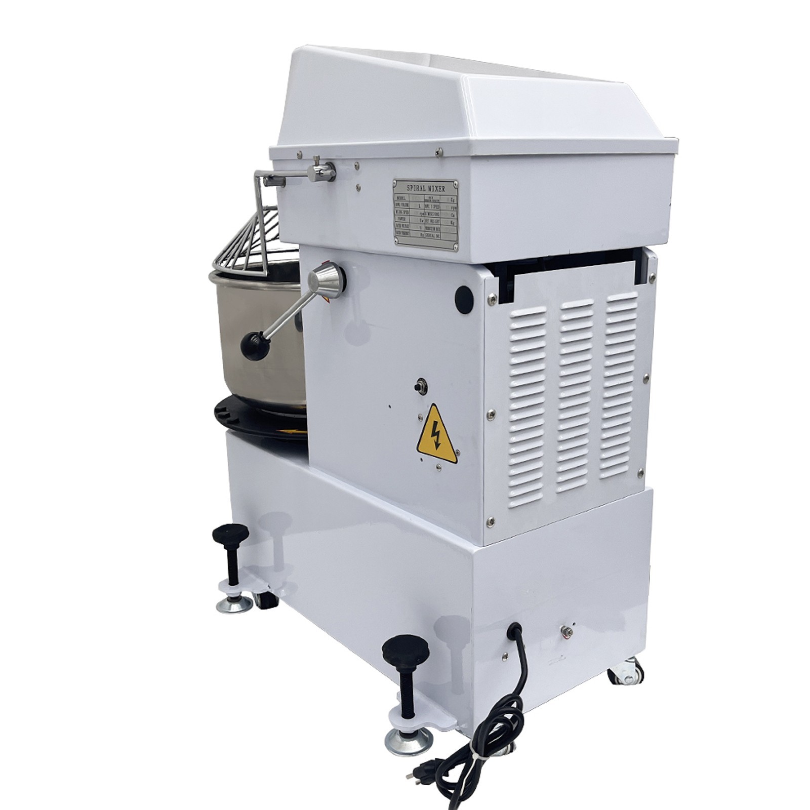 110V 20L Dough Kneading Machine Spiral Dough Mixer with Detachable Bucket