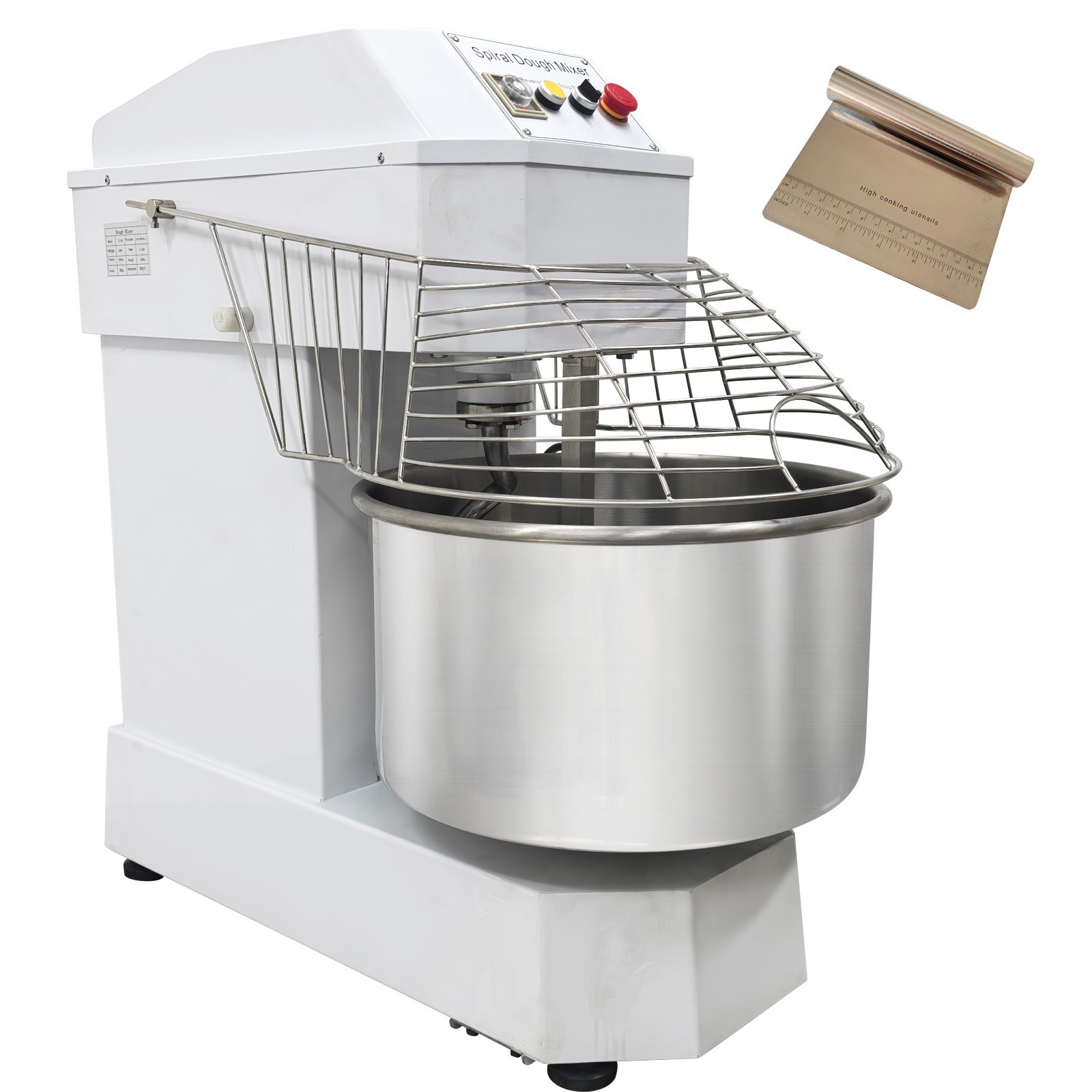 50L Commercial Dough Mixer 220V Double Action Double Speed Spiral Flour Mixer US