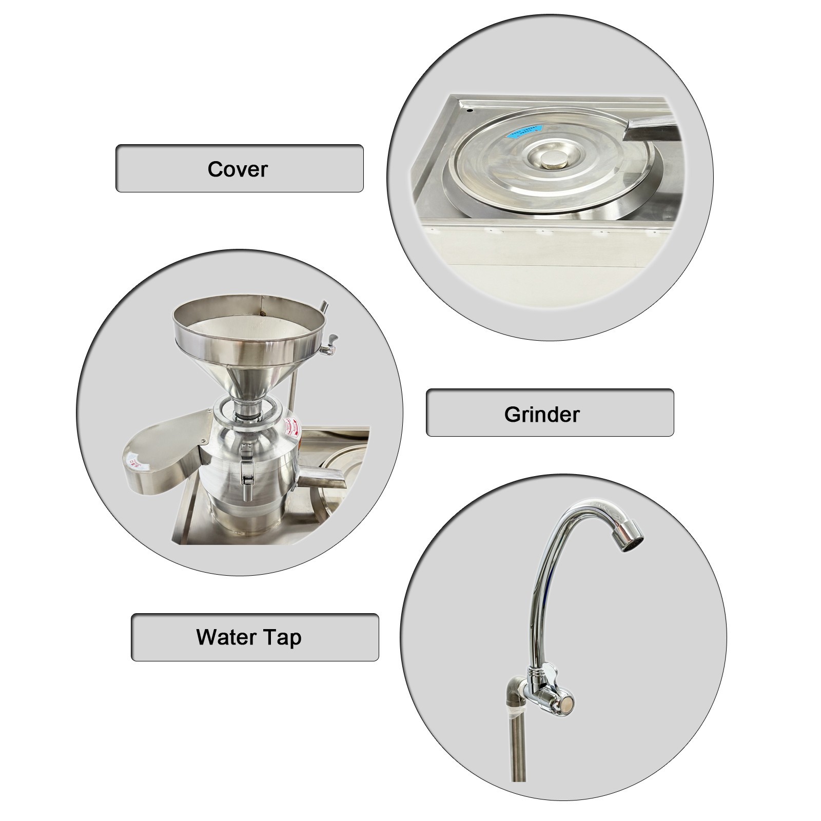 220V 3PH 13.5KW 60L Commercial Stainless Steel Soymilk Machine 86-230℉