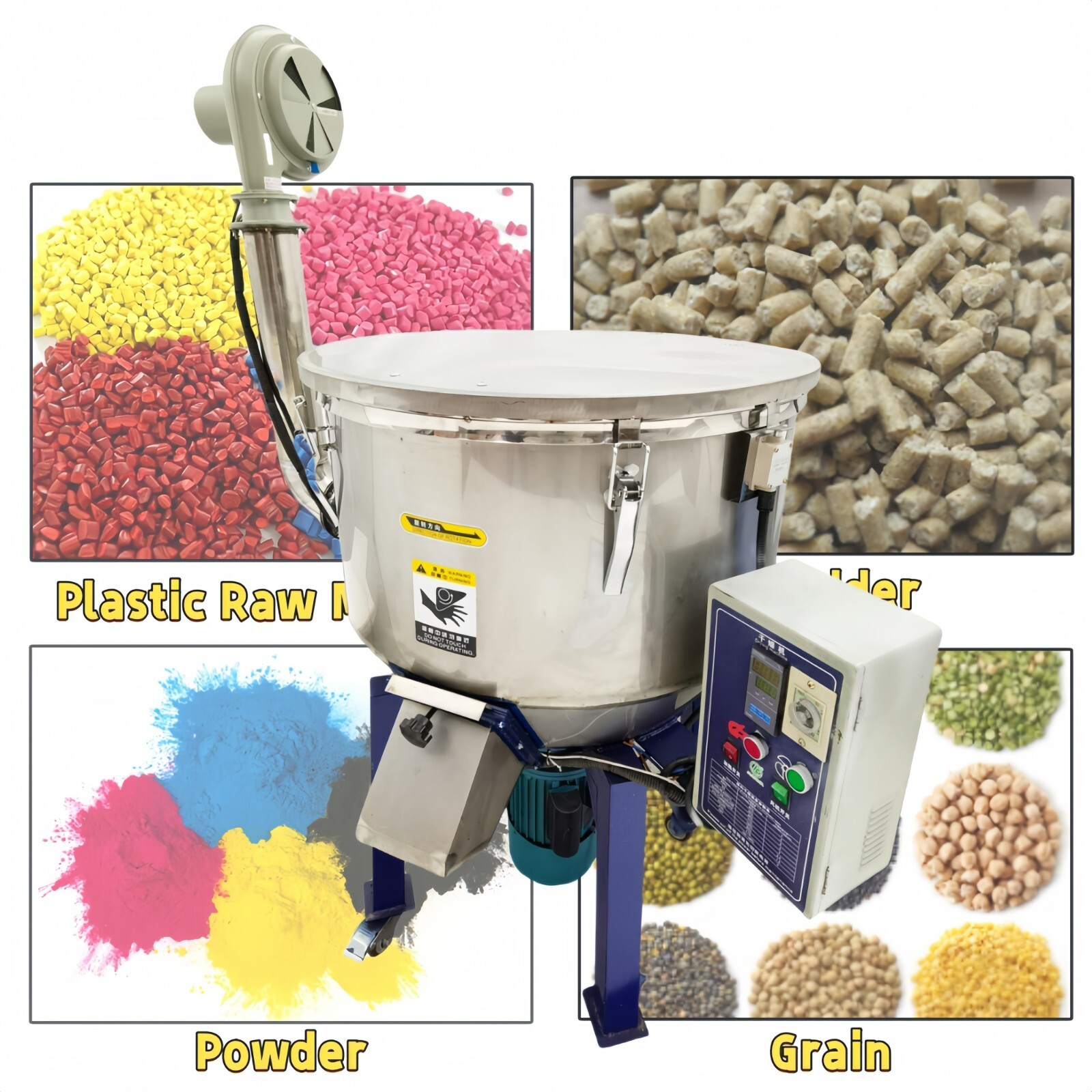 220V Blender Mixer Grain Dryer 220LB Industrial Color Mixer Granule Mixer 4000W