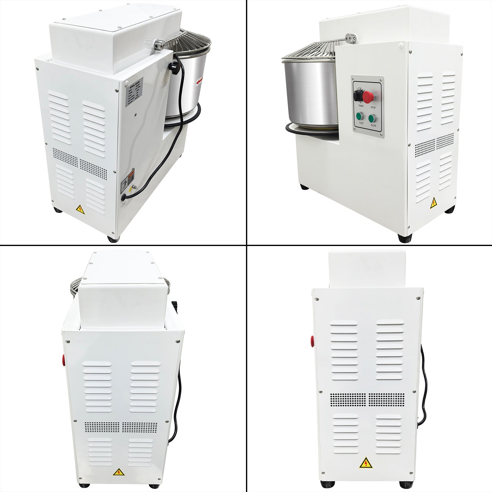 20L Commercial Stand Dough Mixer with Detachable Bowl Double Speed Double Action