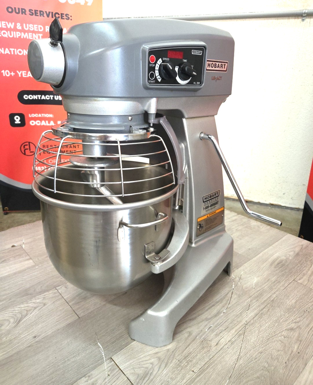 HOBART HL200 20 Quart Mixer With NEW HOOK/BOWL – 1PH – Watch Running Video!