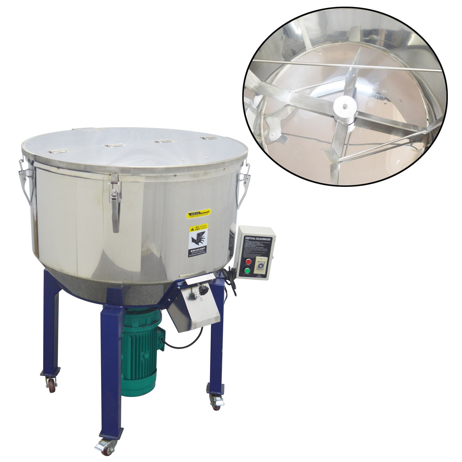 AC220V 60Hz Industrial Blender Mixer Vertical Color Mixer 331LB(150kg)
