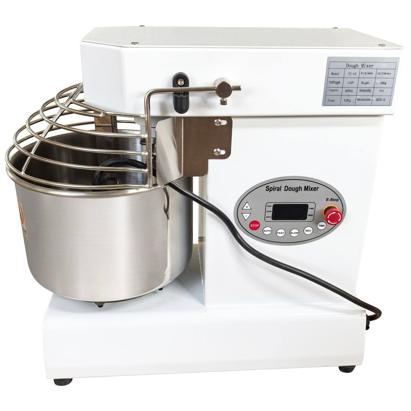 10L Computerized Stand Dough Mixer with Digital Display for Pizza & Cake Making