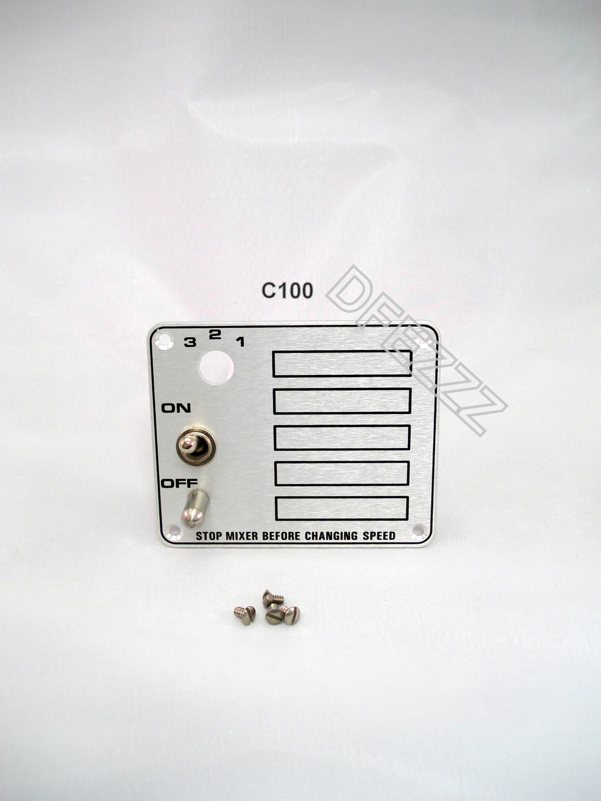Hobart mixer (Etched) switch & timer with shifter plate part. H600T & L800T