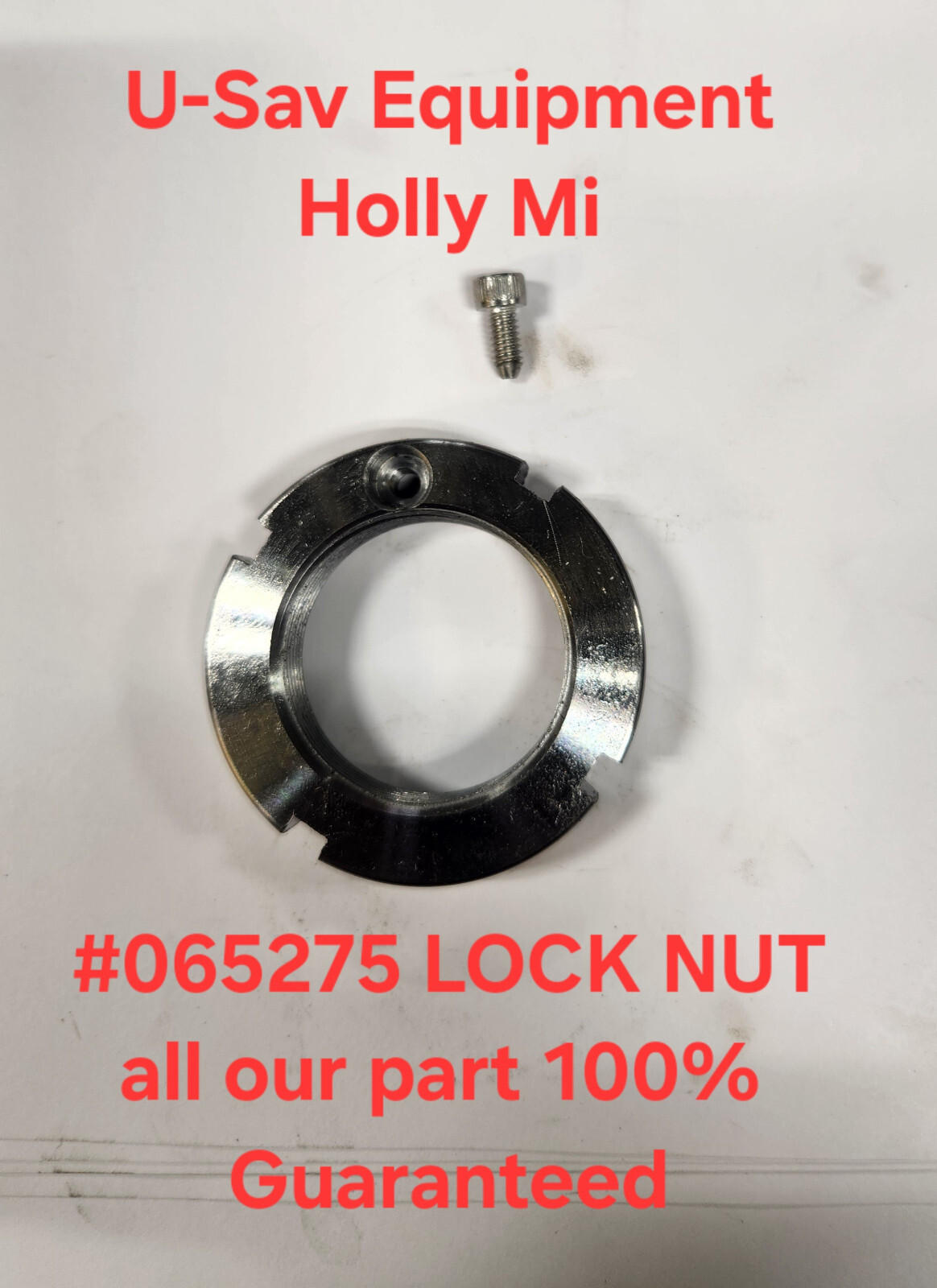 Hobart M802 HL 800 V1401 HL1400 Planetary Lock Nut with locking bolt 065275