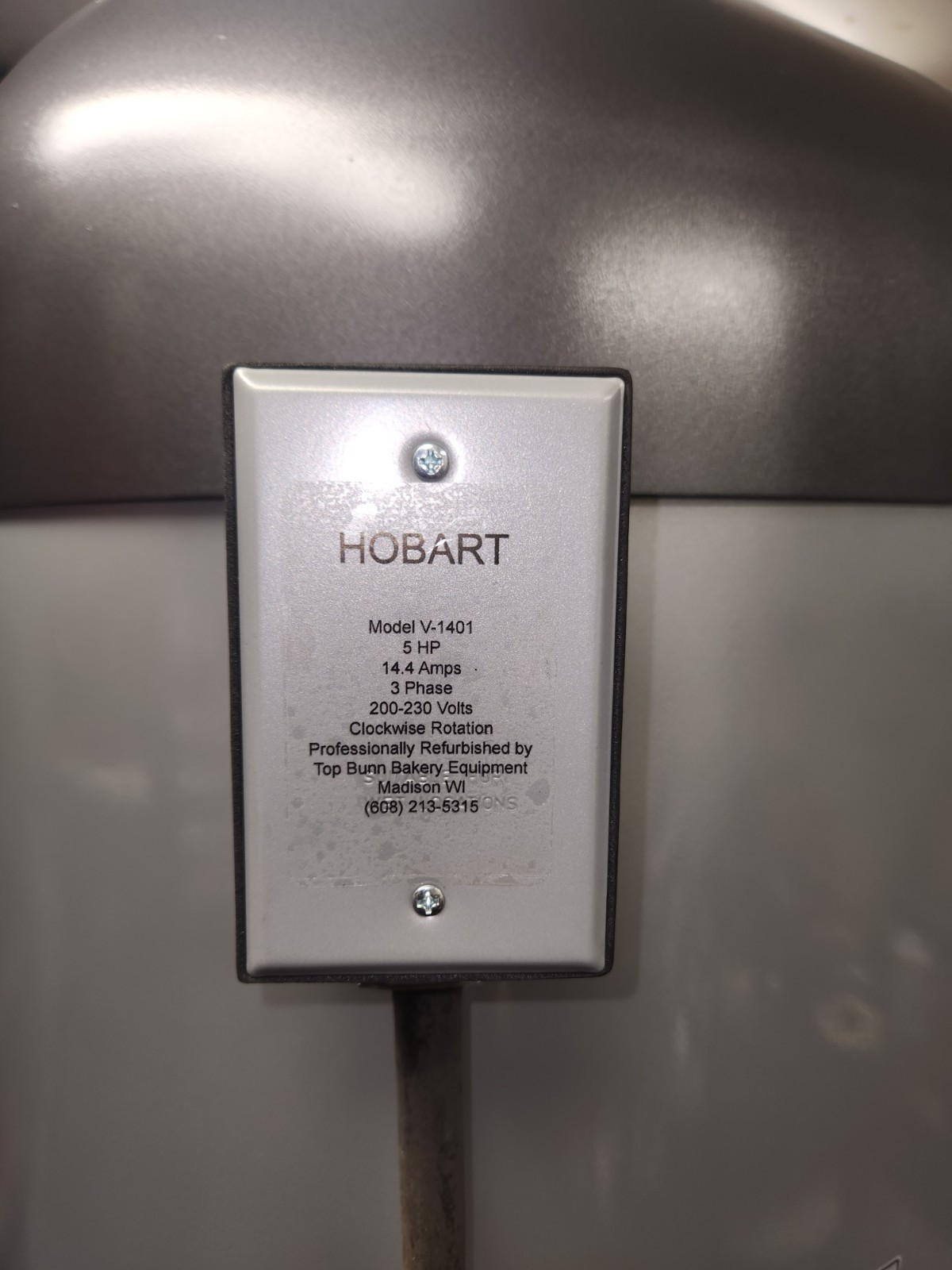 Late Model Hobart 140 Qt V-1401 MIXER 5 HP With Safety Cage