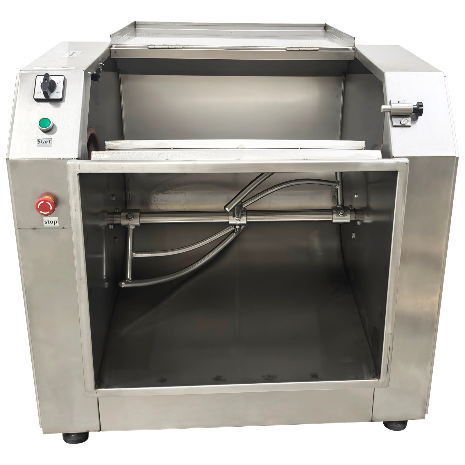 75L Industrial Dough Mixer, 220V 3-Phase, 110.23lb Dry Flour, Auto-Stop Lid, 90°