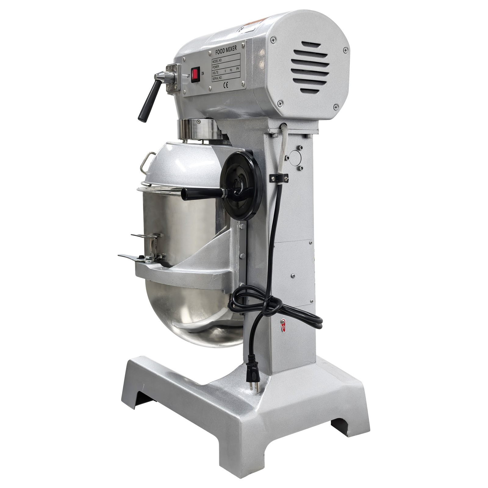 20L Dough Mixer 3 Mixing Functions Food Mixing Kneading Machine Bakery Kitchen