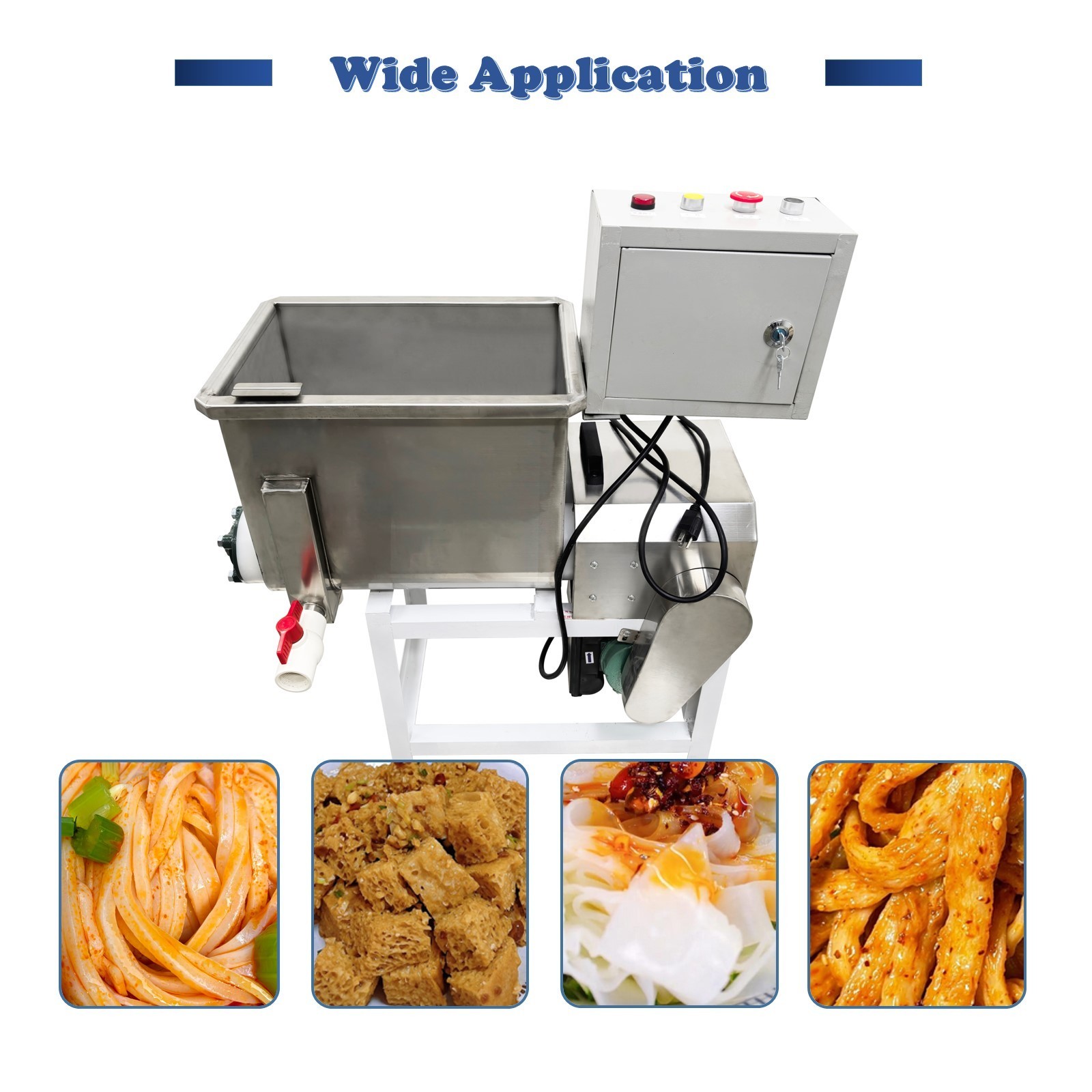 110V Electric Dual-spiral Cold Noodle Dough Mixing Gluten Washing Machine 15KG