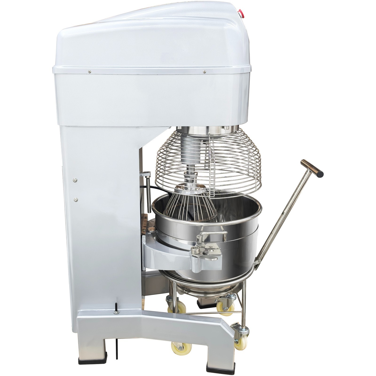 60L Dough Mixing Machine with Trolley 220V 3phase Movable Stuffing Mixer Blender