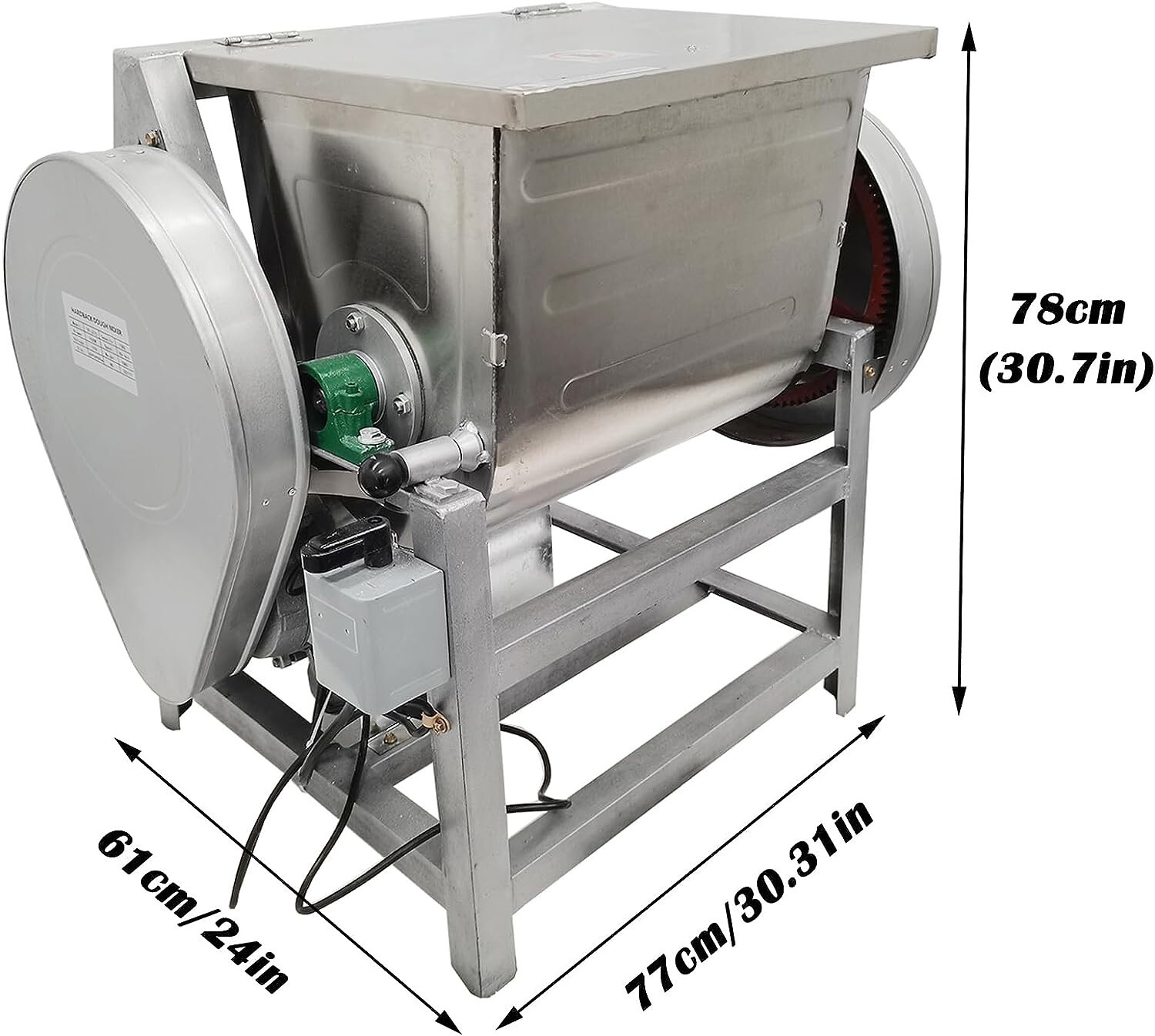 50QT Commercial Dough Mixer Machine110V Electric Dough,Meat filling Blender