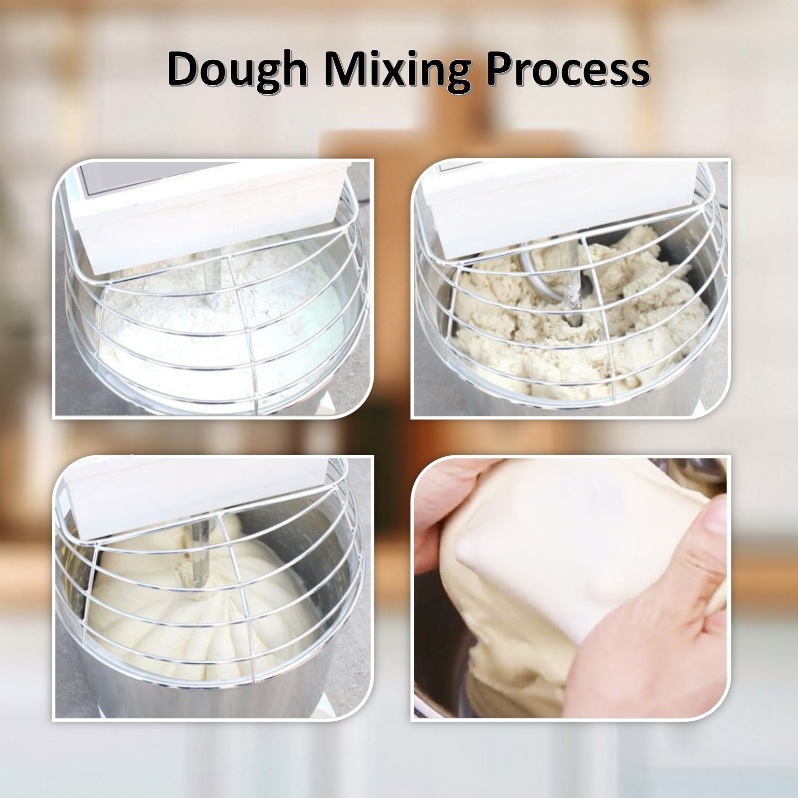 Variable Frequency Dough Mixer Food Mixer 40L Stand Mixer for Bakery Pizza Bread